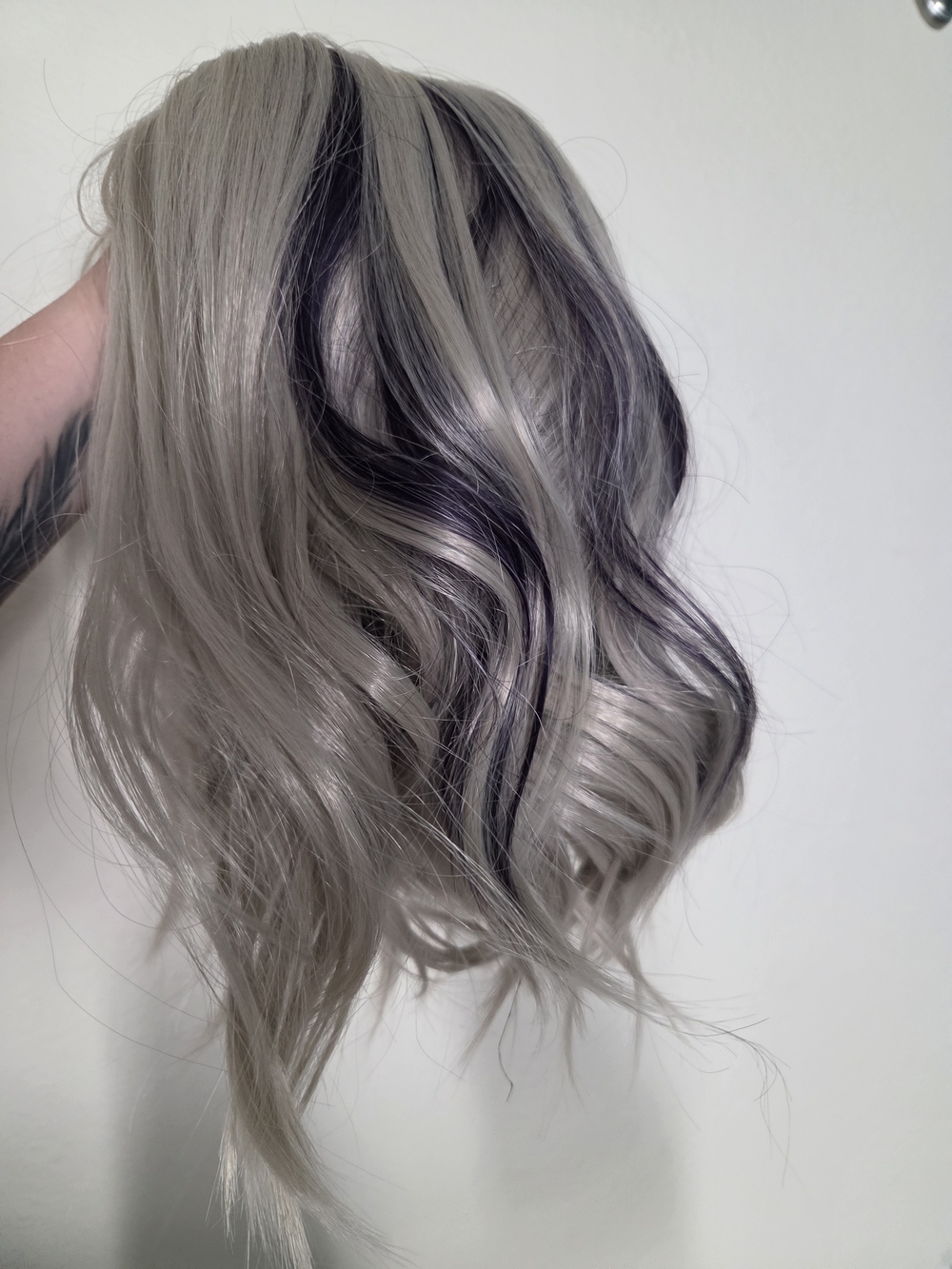 Christia Signature Blonde Wig Purple Highlights Chelsey Smith Crowns - Picture 3 of 5